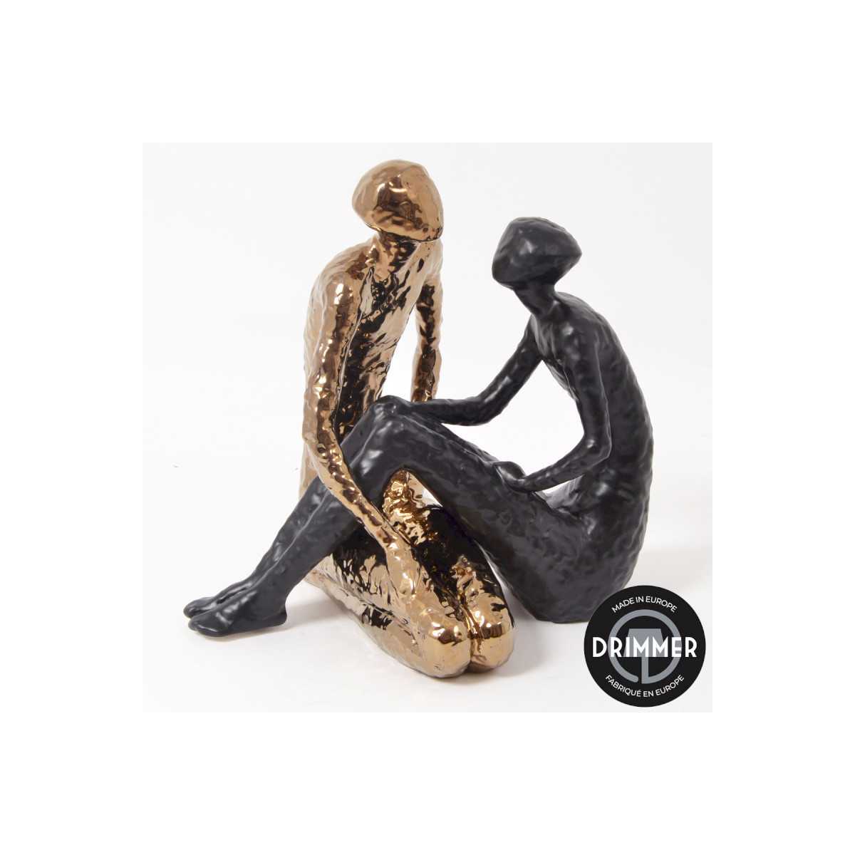 INTERIEUR-DECORATION|KOMODO 2 figurines or noir matDRIMMERStatues Funny