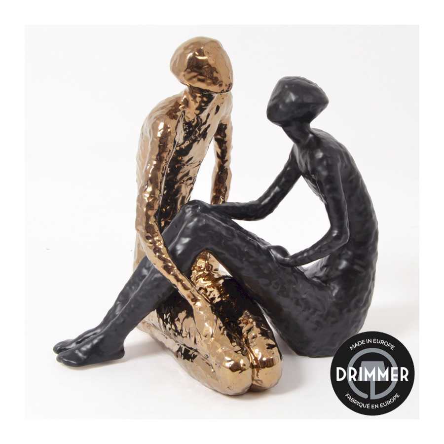 INTERIEUR-DECORATION|KOMODO 2 figurines or noir matDRIMMERStatues Funny
