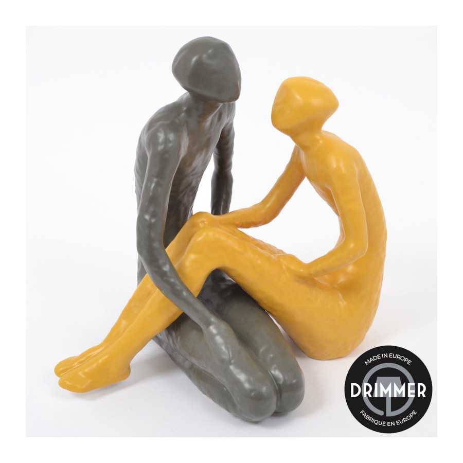 INTERIEUR-DECORATION|KOMODO 2 figurines kaki jauneDRIMMERStatues Funny