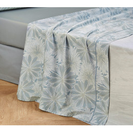 INTERIEUR-DECORATION|Parure SERENITE BLEU CIELBLANC DES VOSGESParure de lit