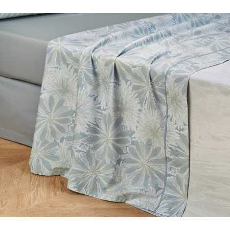 INTERIEUR-DECORATION|Parure SERENITE BLEU CIELBLANC DES VOSGESParure de lit