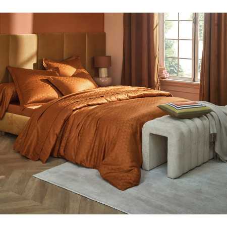 INTERIEUR-DECORATION|Parure EOLE COGNACBLANC DES VOSGESParure de lit