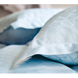 INTERIEUR-DECORATION|Parure EOLE BLEU CIELBLANC DES VOSGESParure de lit