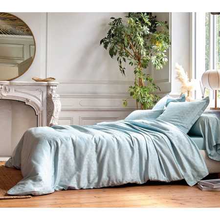 INTERIEUR-DECORATION|Parure EOLE BLEU CIELBLANC DES VOSGESParure de lit