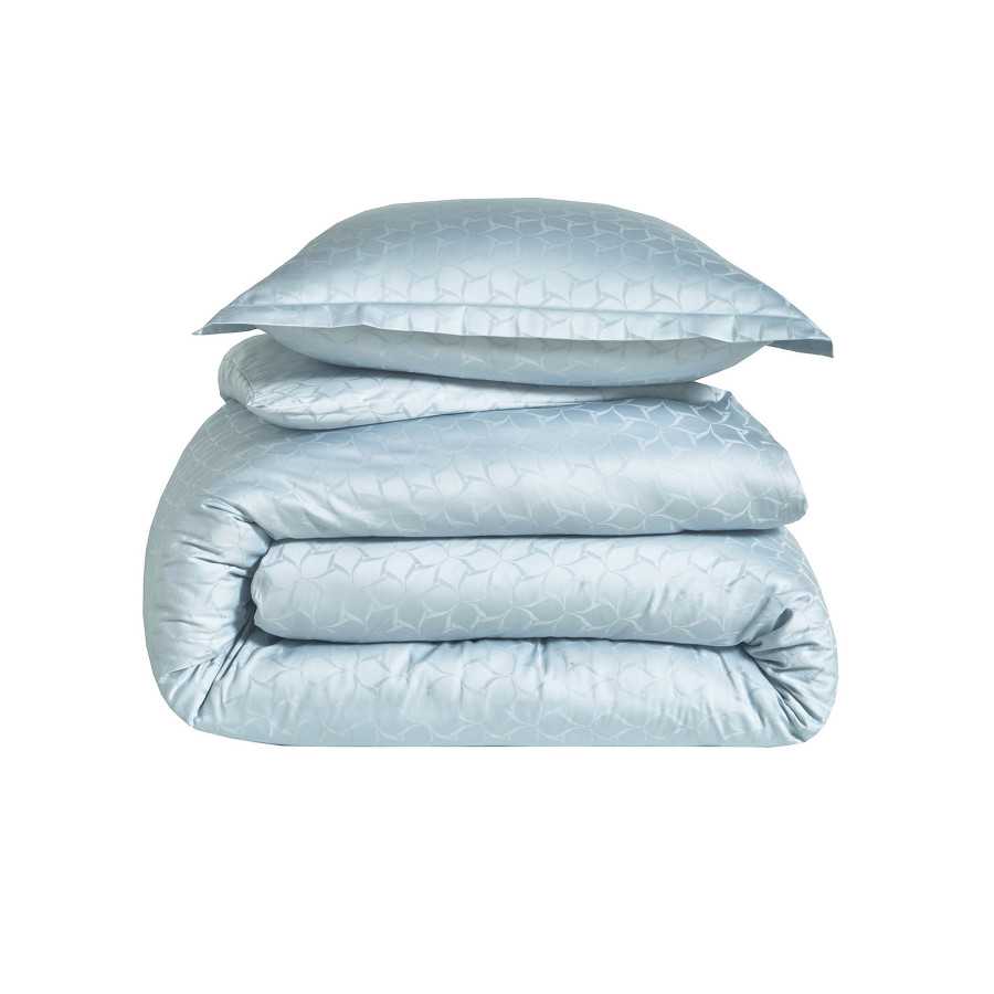 INTERIEUR-DECORATION|Parure EOLE BLEU CIELBLANC DES VOSGESParure de lit