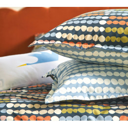 INTERIEUR-DECORATION|Parure DOTS BLEU CELESTEBLANC DES VOSGESParure de lit