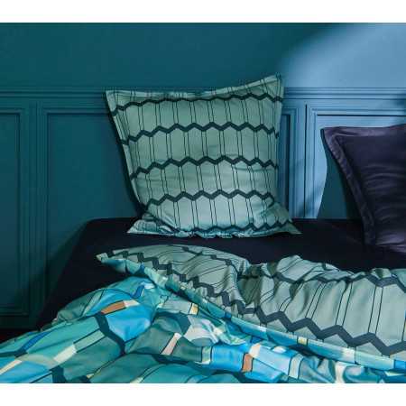 INTERIEUR-DECORATION|Parure MOSAIC COBALTBLANC DES VOSGESParure de lit