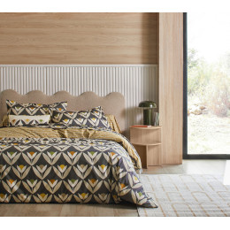 Charcoal Tulip Bedding Set