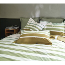 INTERIEUR-DECORATION|Parure GRAND LARGE KakiBLANC DES VOSGESParure de lit