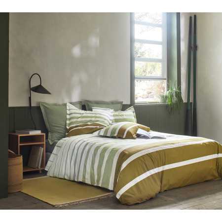 INTERIEUR-DECORATION|Parure GRAND LARGE KakiBLANC DES VOSGESParure de lit