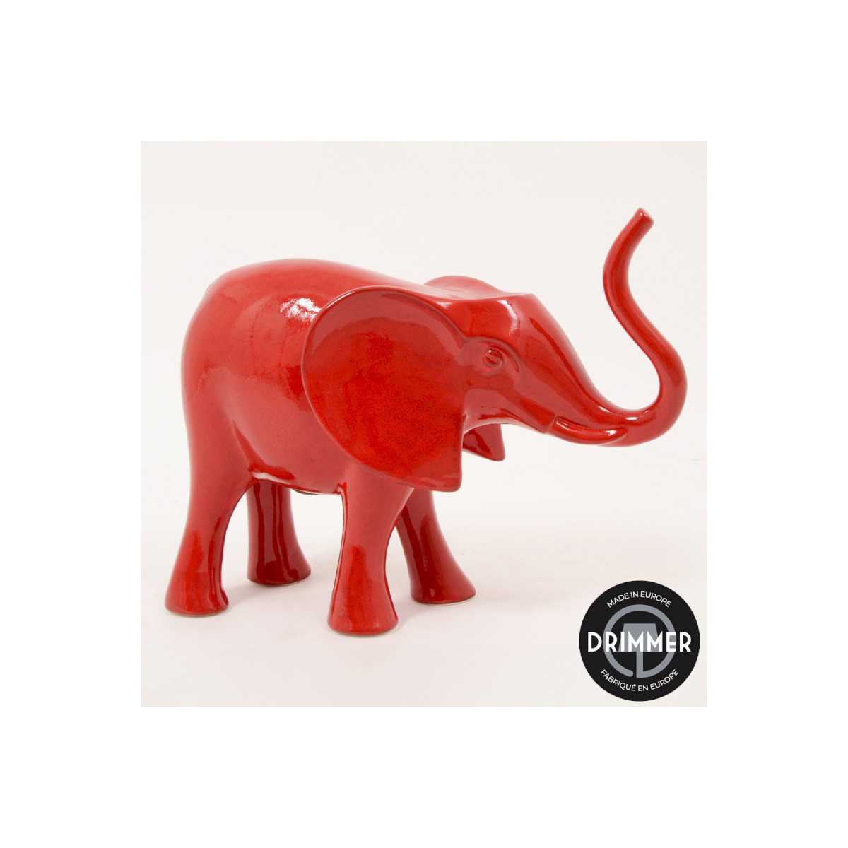 INTERIEUR-DECORATION|EVASION éléphant rouge 45 cmDRIMMERStatues FunnyEVASION éléphant rouge 45 cm Éléphant décoratif EVASION rouge 45 cm, sculpture design au style élégant et contemporain. Véritable objet de décoration haut de gamme, cet éléphant rouge apporte une touche de prestige, de raffinement et d’exotisme à votre intérieur. Idéal pour sublimer un salon, une entrée ou une console, il s’intègre parfaitement dans une décoration chic, moderne ou ethnique luxe.