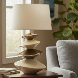 Lampada ENROLL Avorio/Oro 80 cm