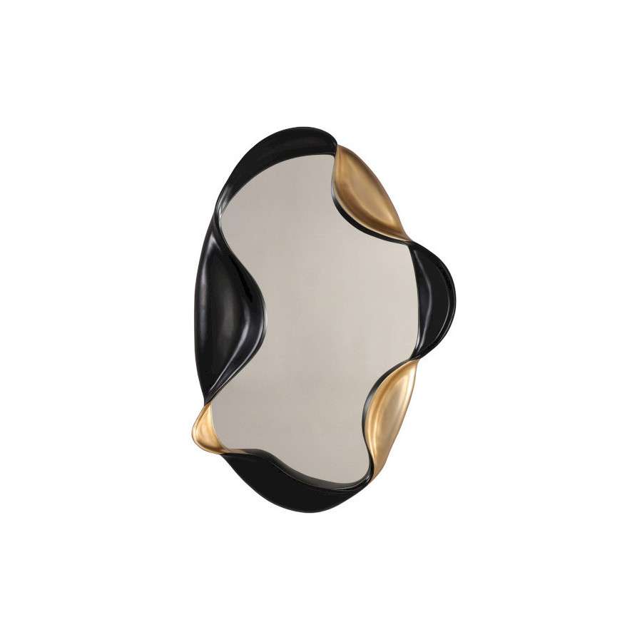 INTERIEUR-DECORATION|REFLET miroir noir/or 135 cmDRIMMERMiroirsREFLET miroir noir/or 135 cm Miroir décoratif au design contemporain associant élégamment le noir profond et la finition or pour un rendu chic et sophistiqué. Son format de 135 cm apporte lumière et profondeur à votre intérieur tout en devenant une pièce décorative forte. Idéal pour un salon, une entrée ou une chambre, ce miroir design sublime une décoration intérieure moderne et raffinée.&nbsp;
