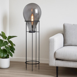 ALLEGRA Lamp van Gerookt Glas 158 cm