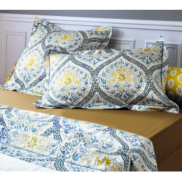 INTERIEUR-DECORATION|Parure MADURAI CURRYBLANC DES VOSGESParure de lit