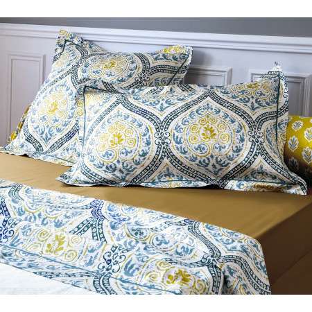 INTERIEUR-DECORATION|Parure MADURAI CURRYBLANC DES VOSGESParure de lit