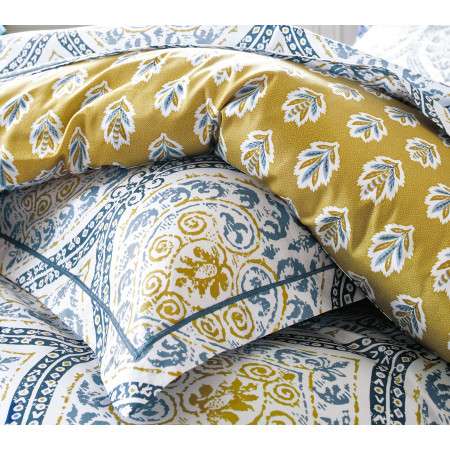 INTERIEUR-DECORATION|Parure MADURAI CURRYBLANC DES VOSGESParure de lit