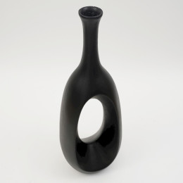 OCELLA Schwarze ovale Vase