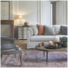 ANGIE sofa in white linen